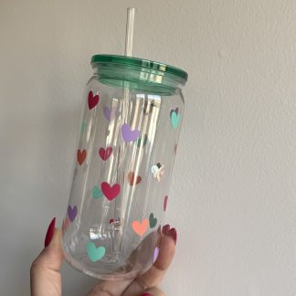 Love hearts - plastic cup